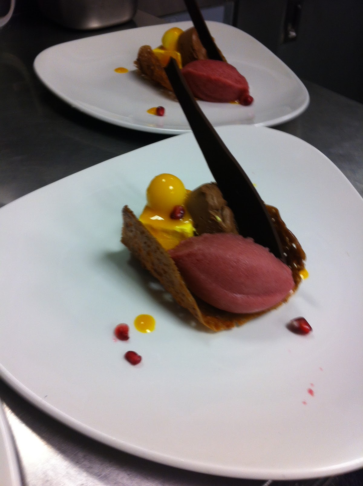 A plated dessert by Cegin's Michelin-trained chef Kuldeep Singh