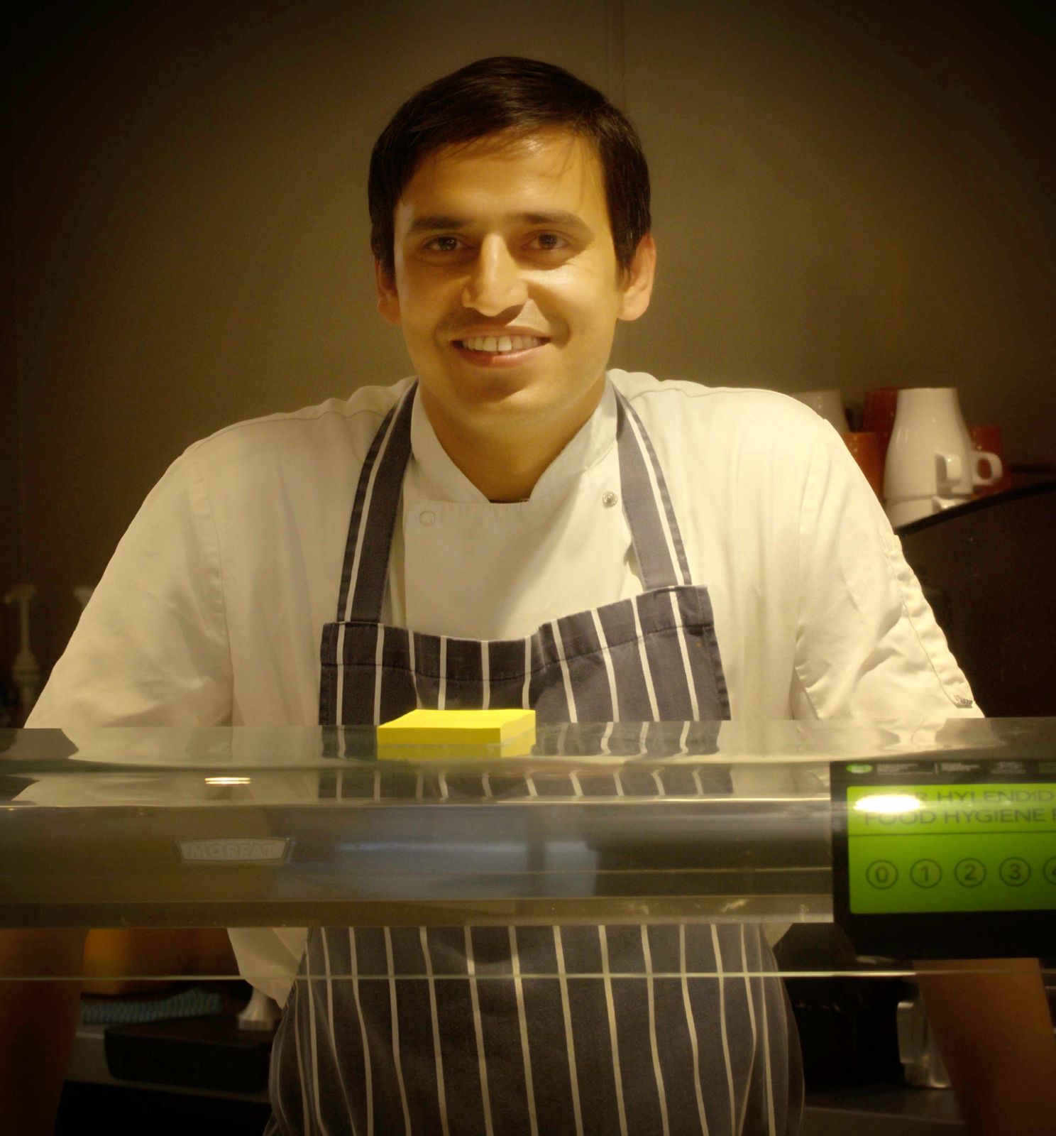 Kuldeep Singh, chef and co-founder of Cegin, behind the pass